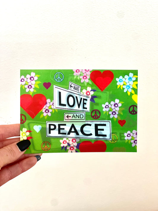 Love and Peace Postcard